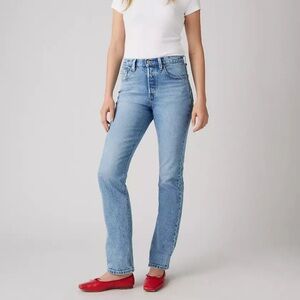 NWT Levi’s Premium Original 501 Straight Leg Light Wash Jeans 28” Waist Denim